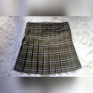 Green Plaid Skirt